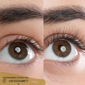 eyelash extensions before after results in Islamabad
