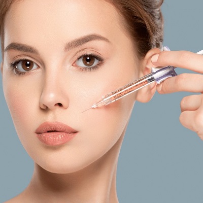 Which areas of the face can be treated with Botox injection?